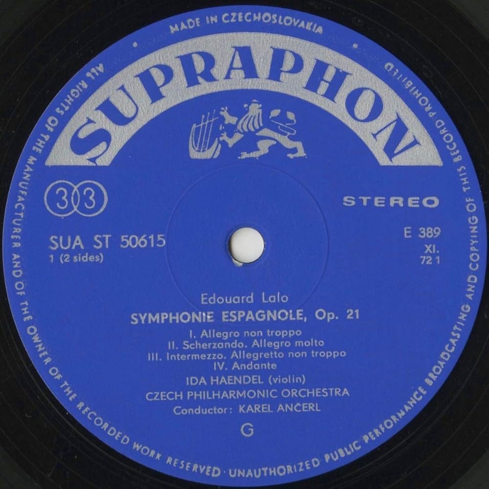 独LP Edouard Lalo / Maurice Ravel,  Symphonie Espagnole / Tzigane SXL2155 Decca, Speakers Corn /00260 Lalo, Edouard, Saint-Saens, Camille, Ravel, Maurice, Pappano